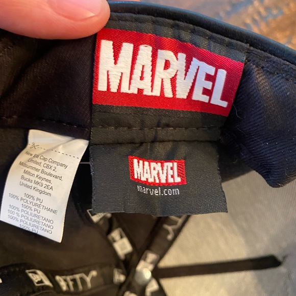 Vintage Marvel Iron Man EXCLUSIVE New Era EUC 5950 faux leather SnapBack RARE - Picture 7 of 8